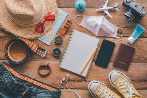 Protecting Covid 19 While Traveling. Travel Accessories Costumes