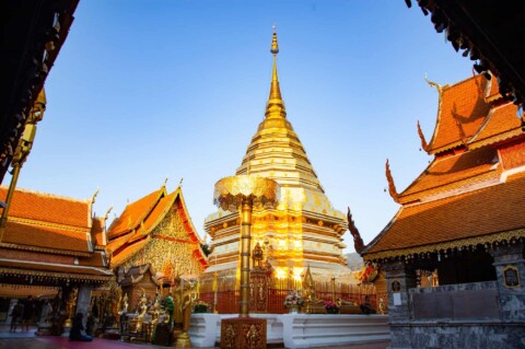 wat Phra That Doi Suthep Buddhist temple in Chiang Mai, Thailand