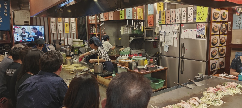Okonomiaki Preparation in Hiroshima